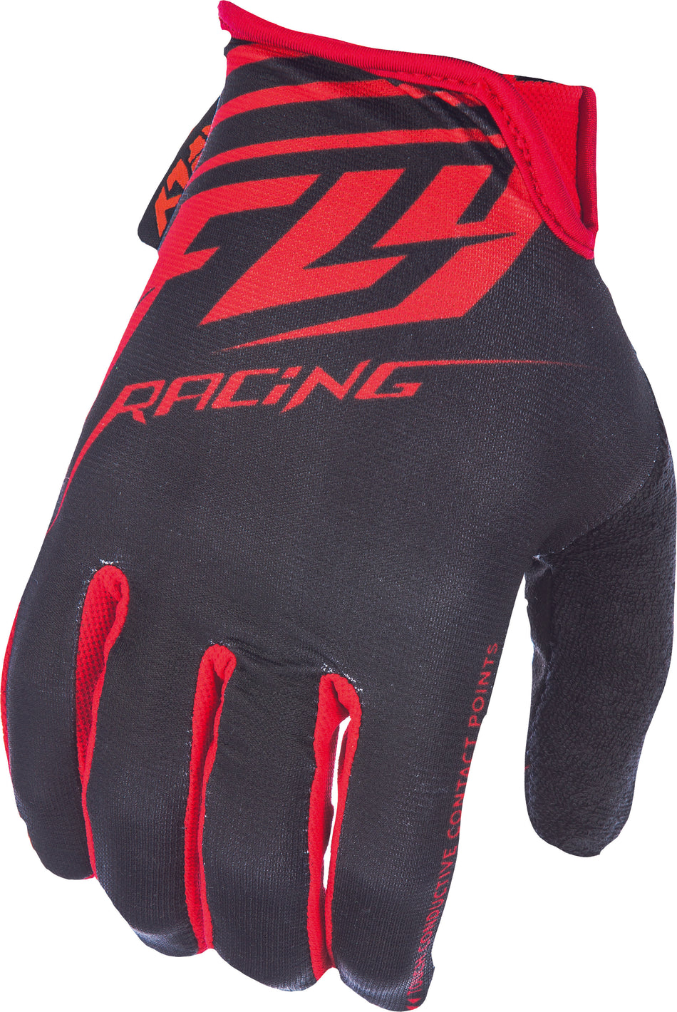 FLY RACING Media Gloves Black/Red Sz 8 350-07208