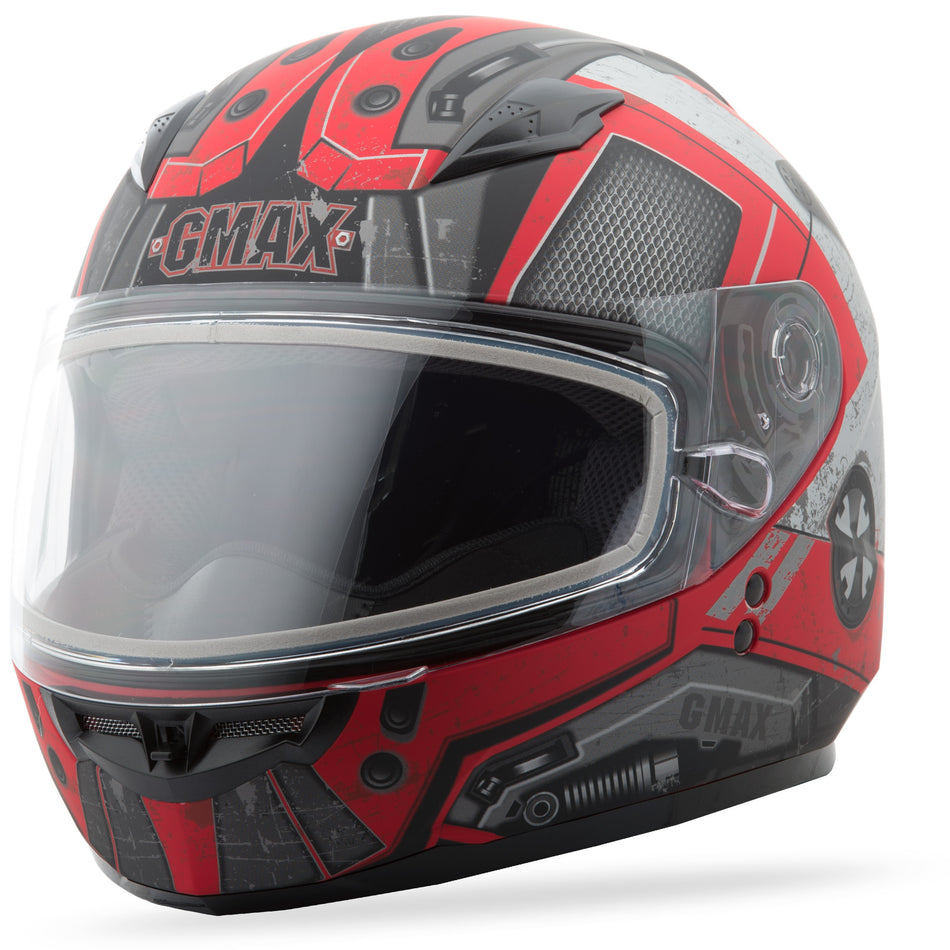 GMAX Gm-49y Snow Helmet Trooper Matte Black/Red Yl G2495202 F.TC-1