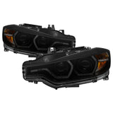 Spyder 12-14 BMW F30 3 Series 4DR Projector Headlights - LED DRL - Blk Smoke PRO-YD-BMWF3012-DRL-BSM 5085047