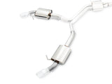 AWE Tuning Audi B9 A4 Touring Edition Exhaust Dual Outlet - Chrome Silver Tips (Includes DP) 3015-32078