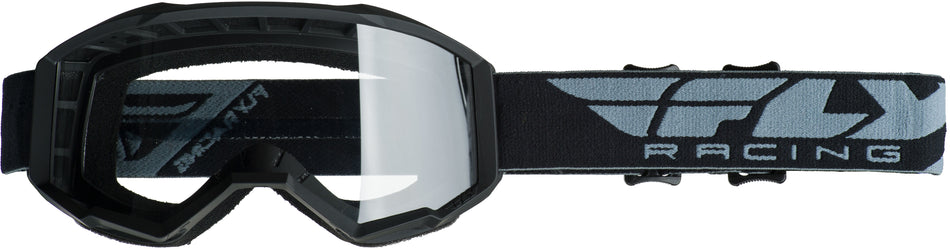 FLY RACING Youth Focus Goggle Black W/Clear Lens FLC-001