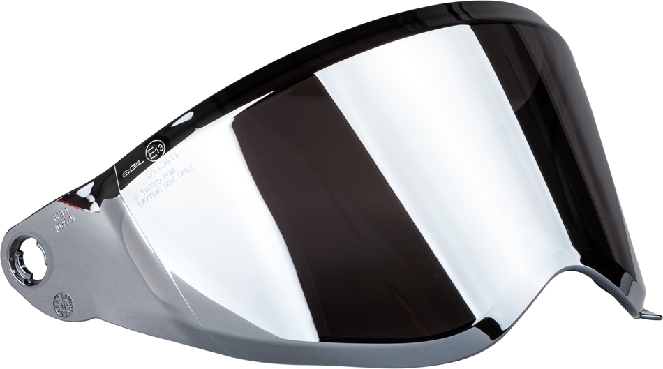 FLY RACING Trekker Helmet Face Shield Silver Iridium F73-88554