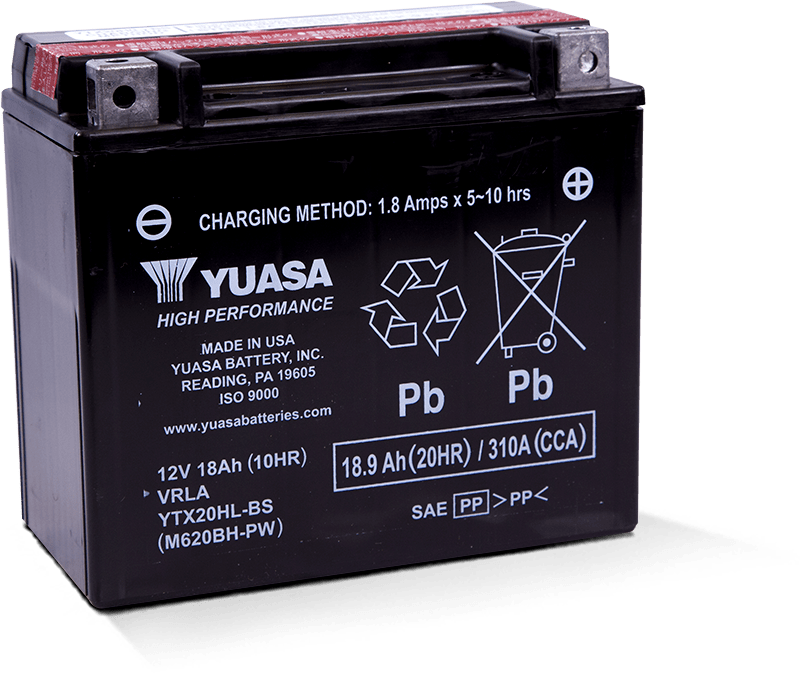 Yuasa YTX20HL-BS-PW High Performance AGM Battery (Bottle Supplied)
