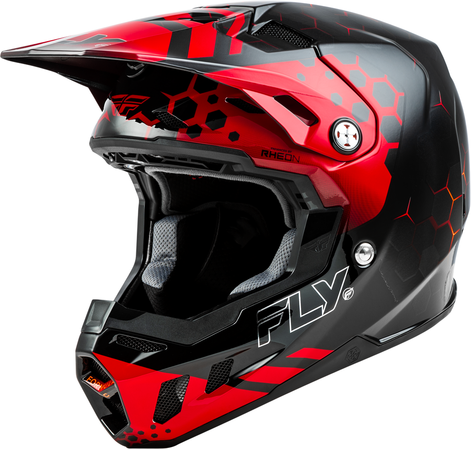FLY RACING Formula Cc Tektonic Helmet Black/Red/Orange Sm 73-4331S