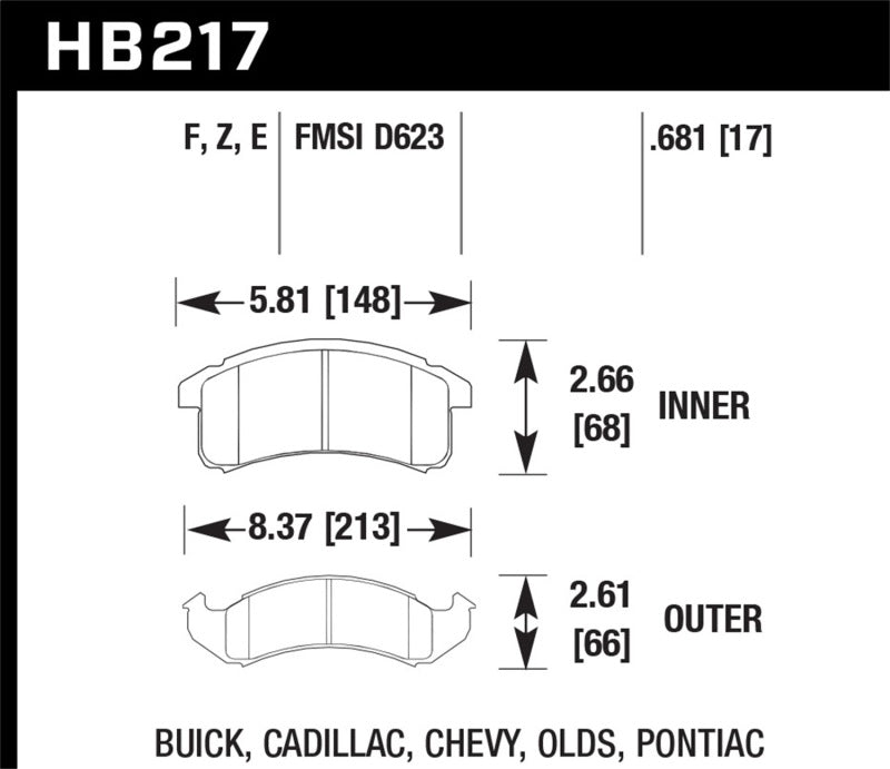 Hawk HPS Street Brake Pads KHB217F.681