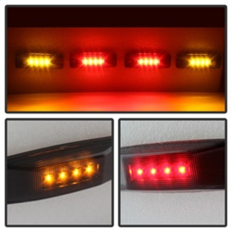 Xtune Dodge Ram 94-02 Dually 2 Red LED+2 Amber LED Fender Lights 4pcs Smoke ACC-LED-DR94-FE-SM 9924705