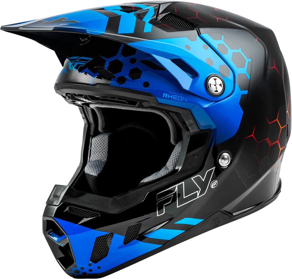 FLY RACING Formula Cc Tektonic Helmet Black/Blue/Red Lg 73-4330L