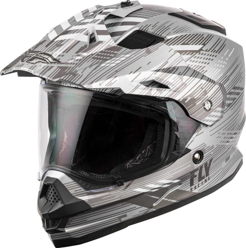 FLY RACING Trekker Quantum Helmet Matte Grey/Dark Grey/Black Lg 73-7018L