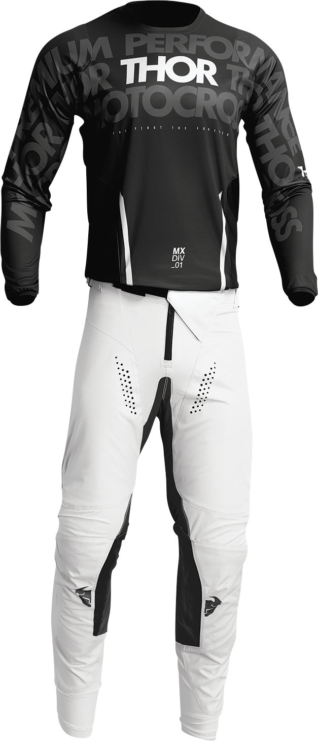 THOR Pulse Mono Jersey - Black/White - Large 2910-7099