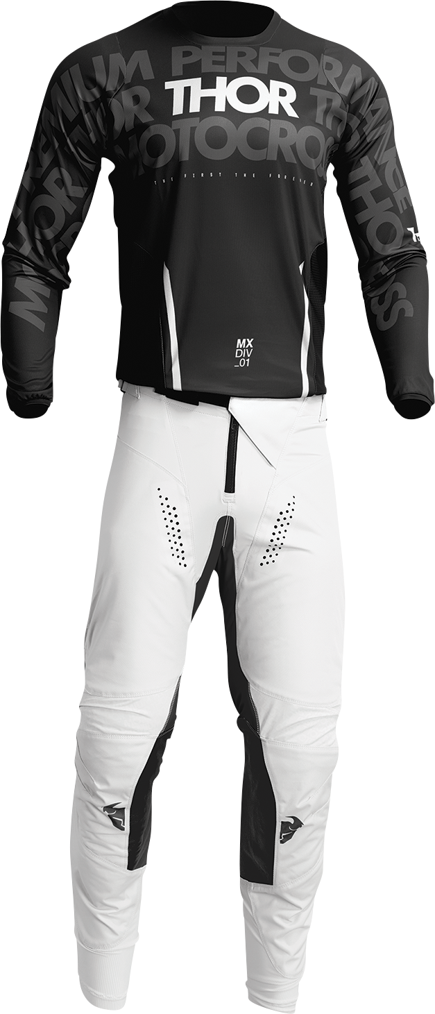 THOR Pulse Mono Jersey - Black/White - Medium 2910-7098