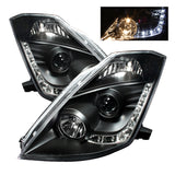 Spyder Nissan 350Z 03-05 Projector Headlights Xenon DRL Blk High H1 Lw D2R PRO-YD-N350Z02-HID-DRL-BK 5032225