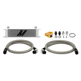 Mishimoto Universal Thermostatic 10 Row Oil Cooler Kit - Silver MMOC-UT