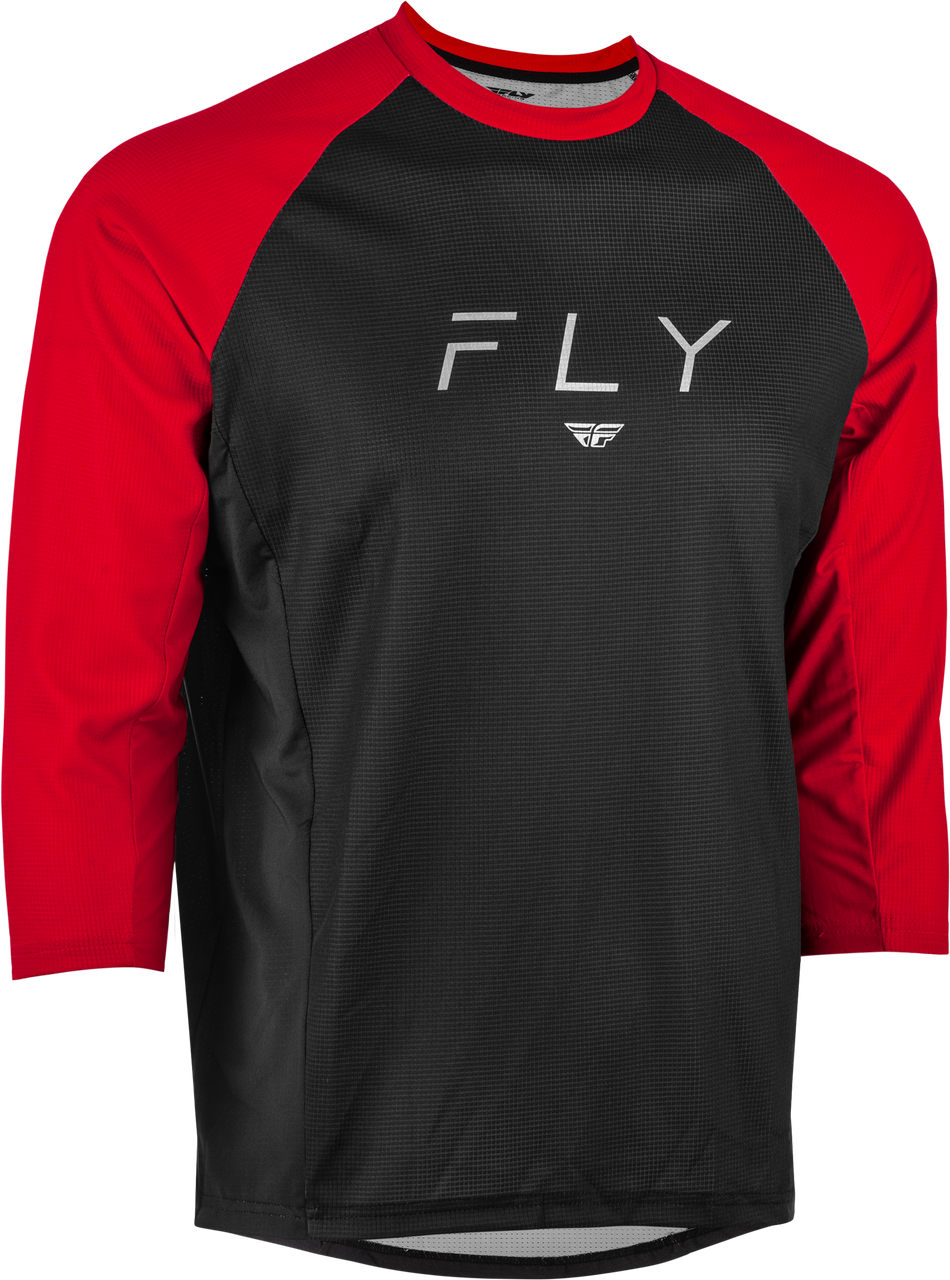 FLY RACING Ripa 3/4 Sleeve Jersey Black/Red 2x 352-81312X
