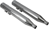 BASSANI XHAUST DNT Straight Can Mufflers for '95-'16 FL - Chrome 1F7DNT6