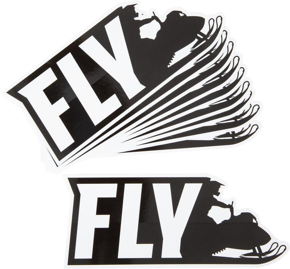 FLY RACING Fly Snow 2021 Sticker - 10/Pk 8" Rider Sticker NEW- 8"