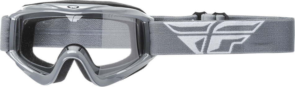 FLY RACING 2018 Focus Goggle Grey W/Clear Lens 37-4006