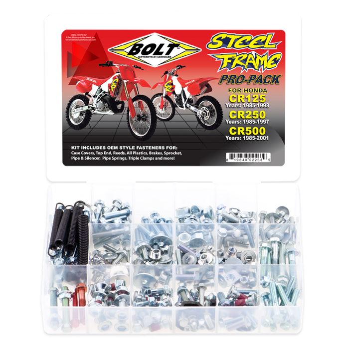 Bolt Motorcycle Hardware, Inc Propack For Honda Cr Steel Frm 500168