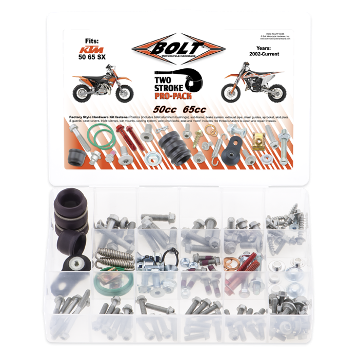 Bolt Motorcycle Hardware, Inc 2stk Eustyle Propack 50-65cc 500175