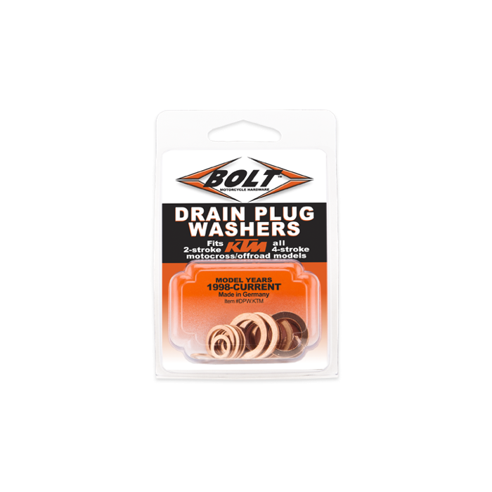 Bolt Motorcycle Hardware, Inc Copper Drain Plug Washers-Ktm 500238