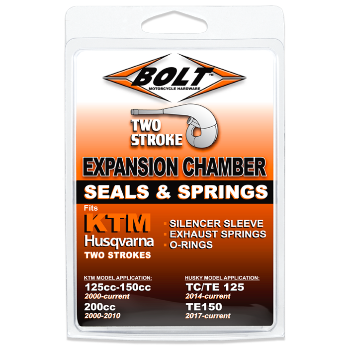 Bolt Motorcycle Hardware, Inc 2-Stk Pipe Oring/Sleeve/Sprngs 500261
