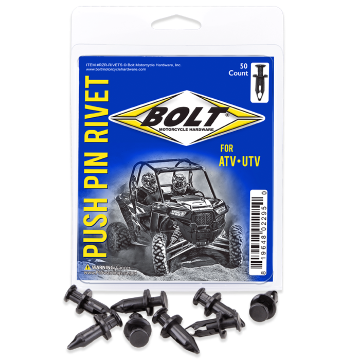 Bolt Motorcycle Hardware, Inc M8 Pry Rivets 50/Pk 500269