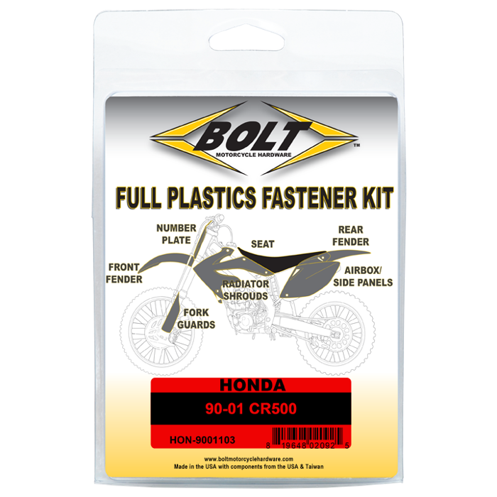 Bolt Motorcycle Hardware, Inc Body Work Fastener Kit - Hon 500283