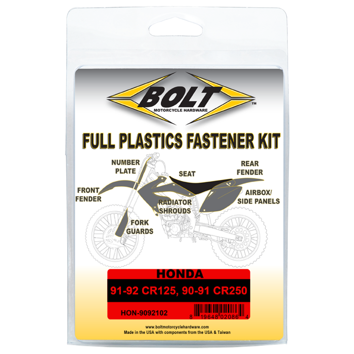 Bolt Motorcycle Hardware, Inc Body Work Fastener Kit - Hon 500284