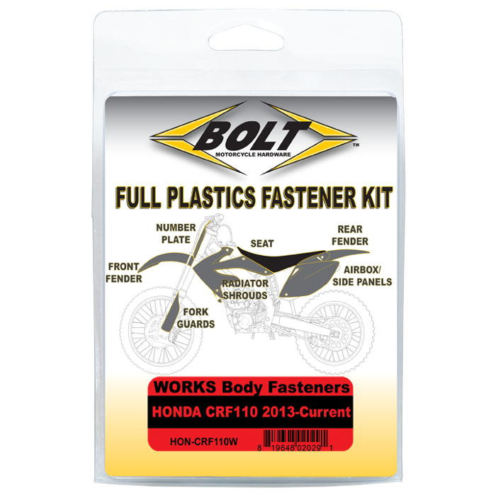 Bolt Motorcycle Hardware, Inc Body Work Fastener Kit Hon 500290