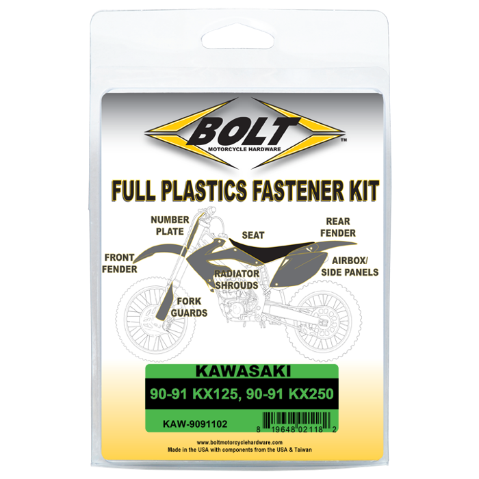 Bolt Motorcycle Hardware, Inc Body Work Fastener Kit - Kaw 500296