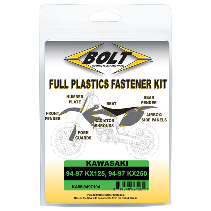 Bolt Motorcycle Hardware, Inc Body Work Fastener Kit - Kaw 500298