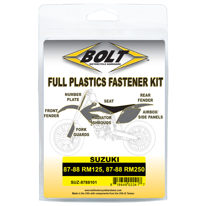 Bolt Motorcycle Hardware, Inc Body Work Fastener Kit - Suz 500318