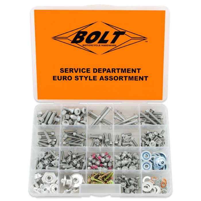 Bolt Motorcycle Hardware, Inc Svc Euro Style Hardware Asst 500426