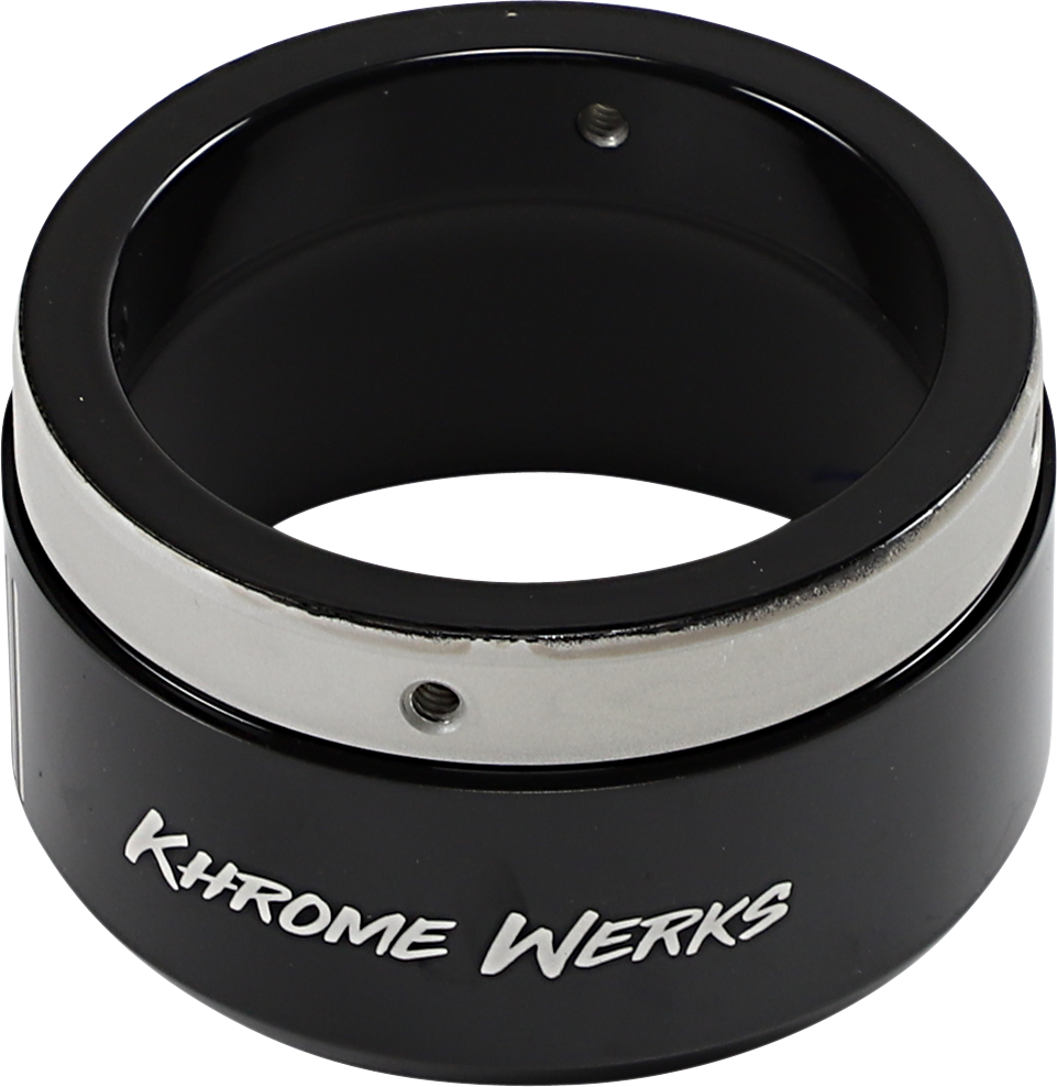 KHROME WERKS 4-1/2" Klassic Tip - Left - Black Powdercoat 200658P