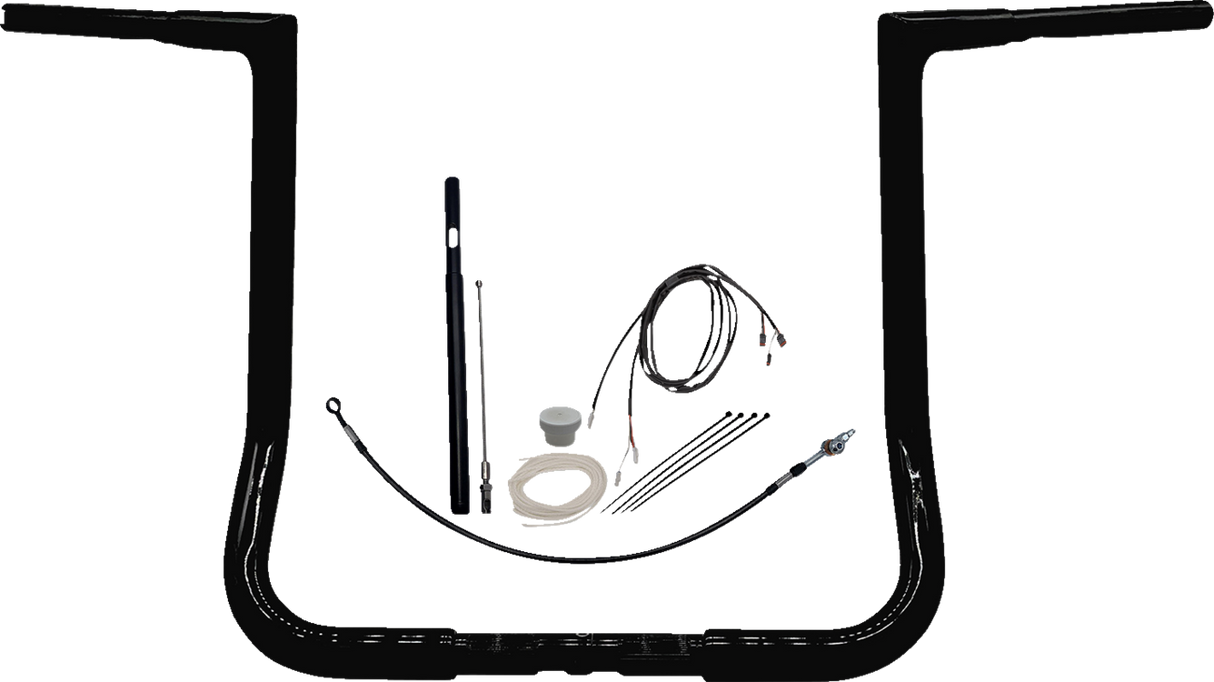 FAT BAGGERS INC. Handlebar Kit - Flat Top - 16" - Black 719016-B