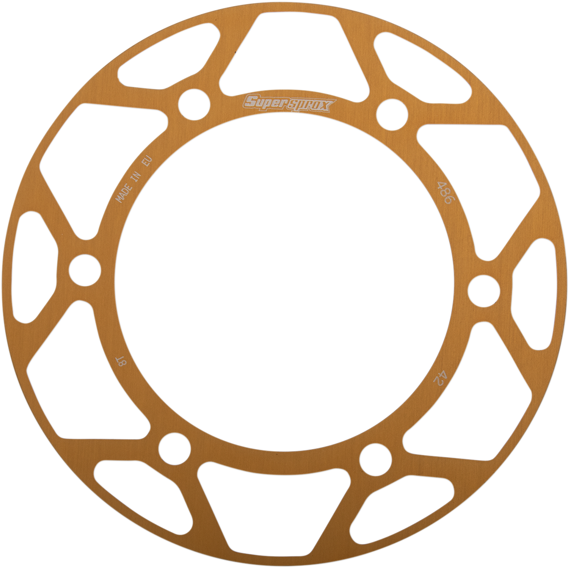 SUPERSPROX Edge Rear Sprocket Insert - Gold RACD-486-42-GLD