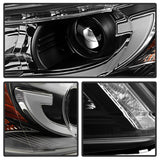 Spyder Honda Accord 2013-2015 4DR Projector Headlights Light Bar DRL Black PRO-YD-HA13-LBDRL-BK 5080530