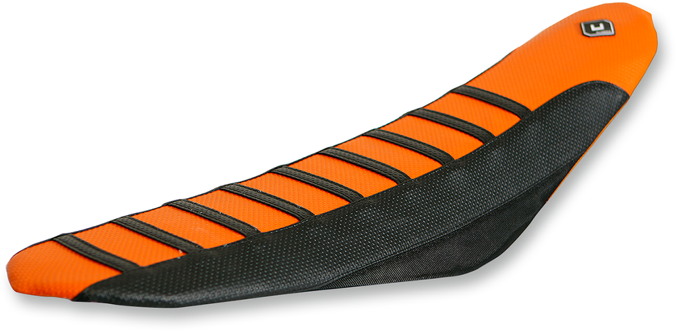 FLU DESIGNS INC. Pro Rib Seat Cover - Orange/Black - KTM '07-'11 55501