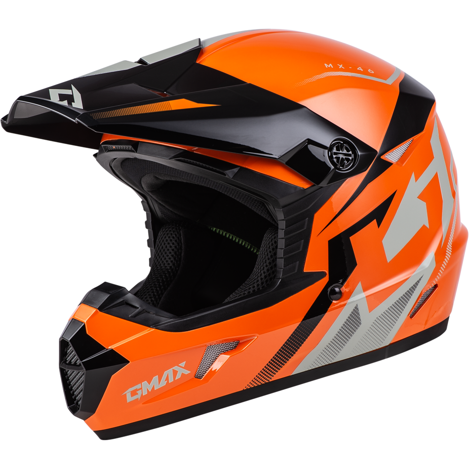 GMAX Mx-46 Compound Helmet Orange/Black/Grey Yl D3464282
