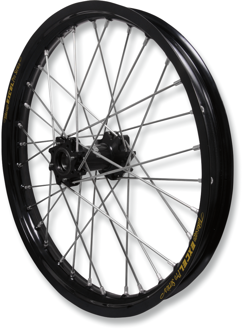 EXCEL Front Wheel Set - Next Generation - Pro Series - 17 x 3.50" - Black Hub/Black Rim 2F1LK40