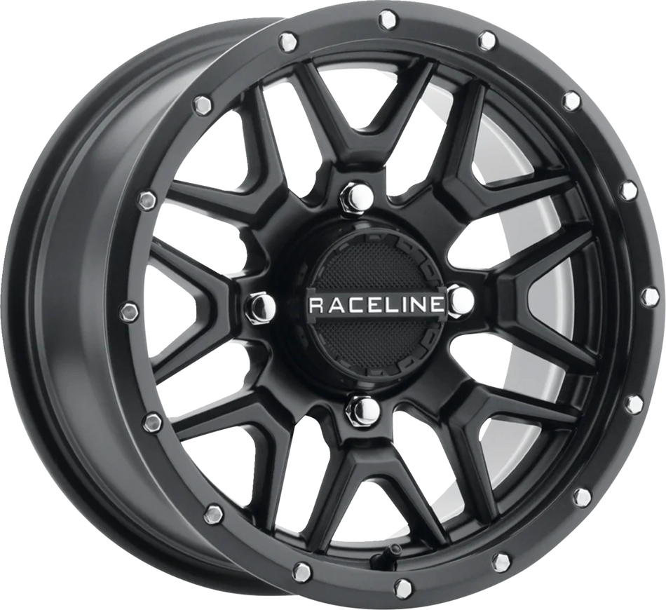 RACELINE WHEELS Wheel - Krank - Simulated Beadlock - Front/Rear - Black - 14x7 - 4/110 - 5+2 (+10 mm) A94B-47011+10