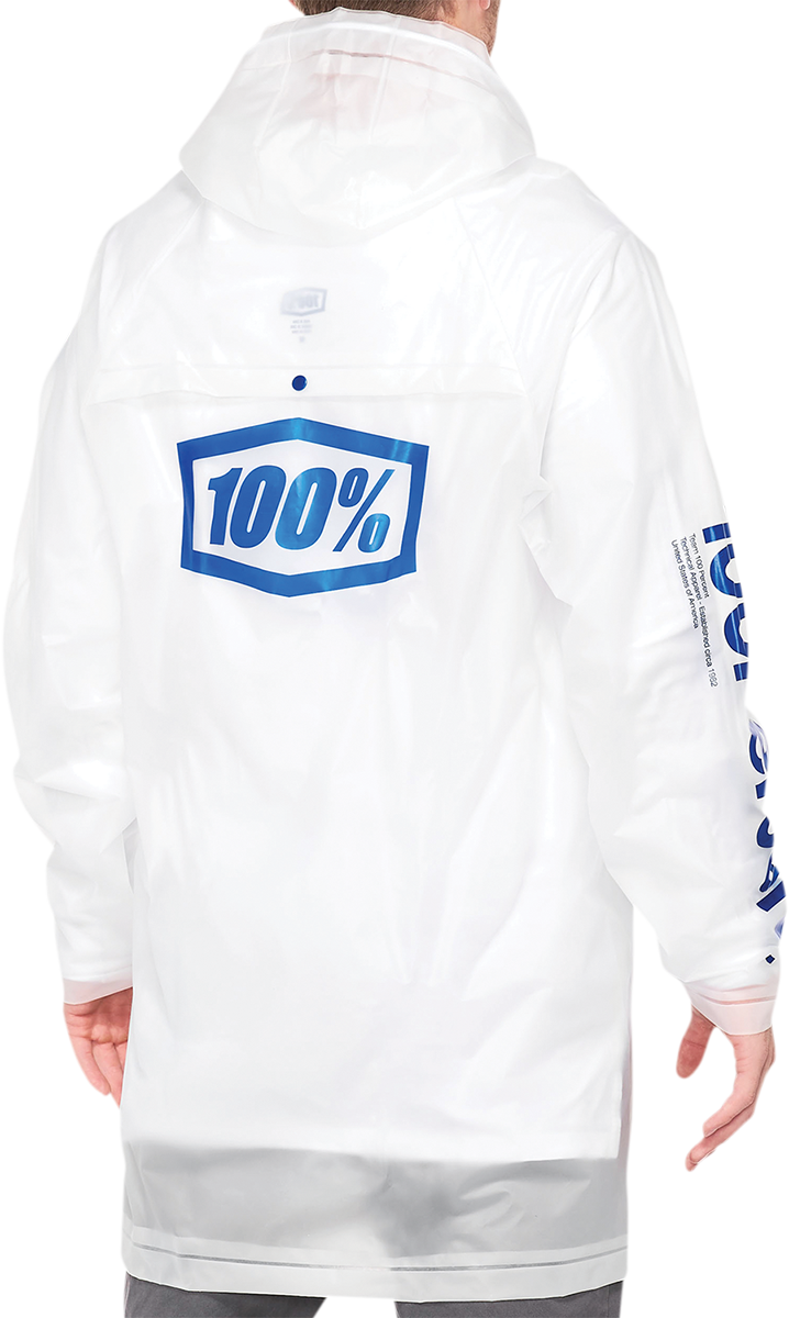 100% Torrent Raincoat - Clear - Medium 20040-00011