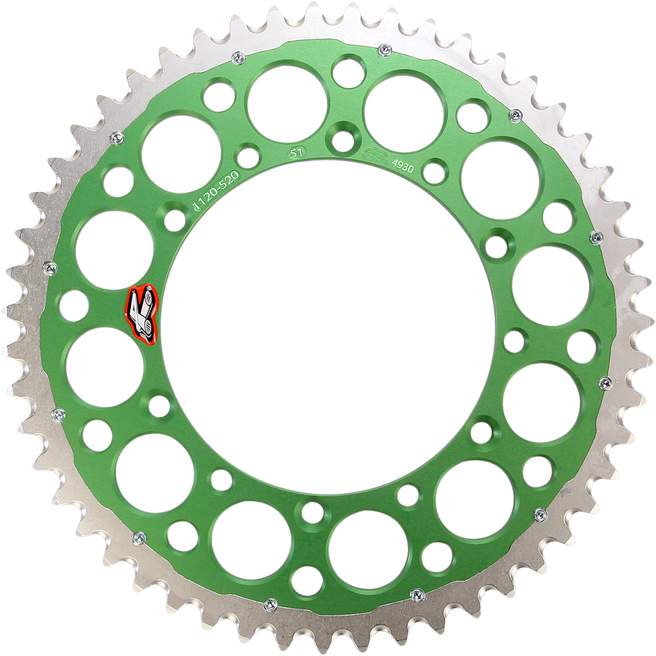 RENTHAL Twinring™ Rear Sprocket - 51 Tooth - Green 112052051GPGN