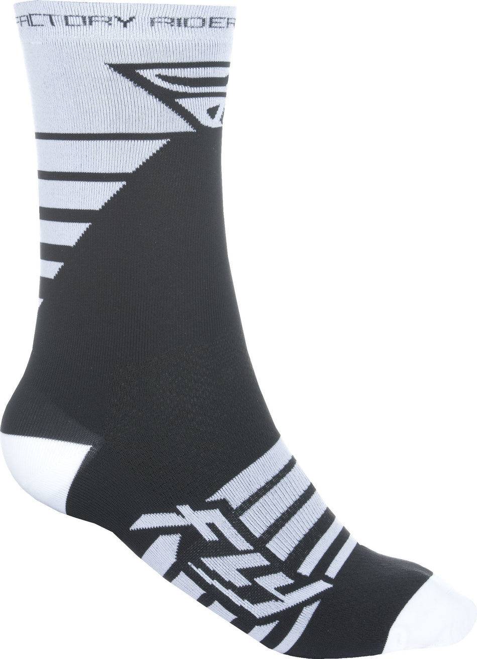 FLY RACING Factory Rider Socks White/Black Sm/Md 350-0354S