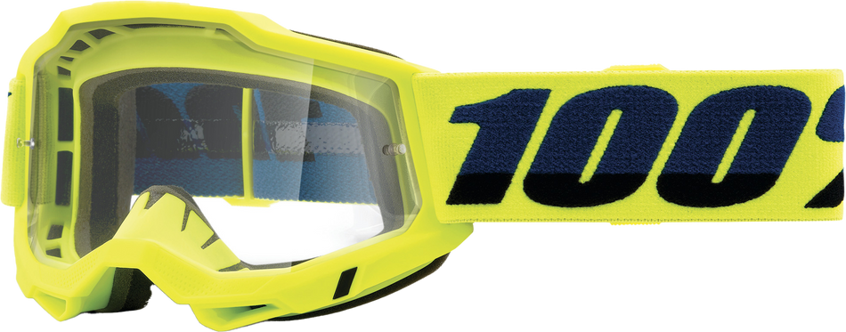 100% Accuri 2 Junior Goggle Fluo Yellow Clear Lens 50024-00001