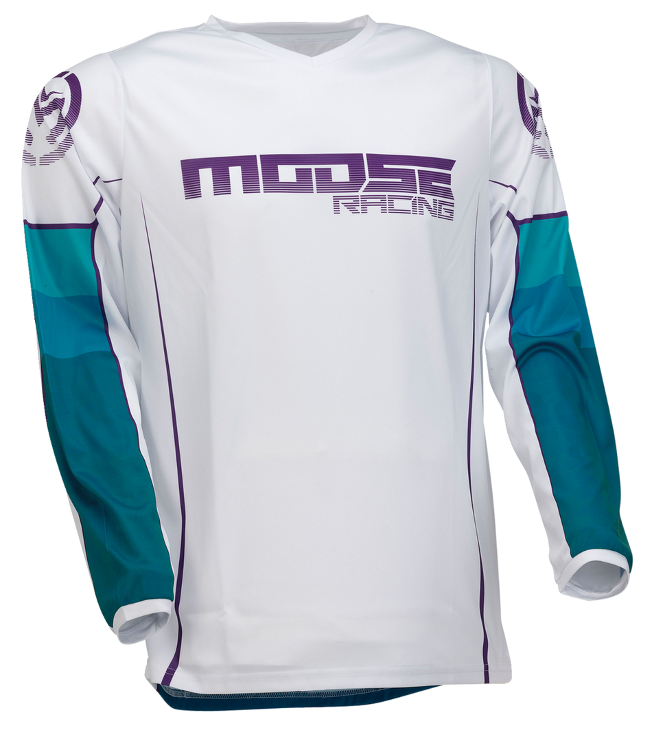 Camiseta MOOSE RACING Qualifier® - Azul/Blanco - Mediano 2910-7173 
