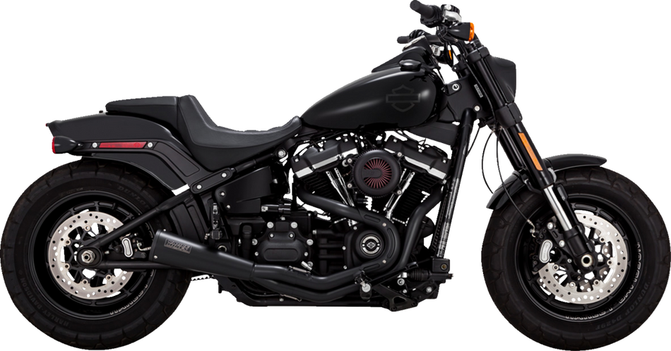 VANCE & HINES 2-into-1 Upsweep Exhaust System - Black - Stainless Steel 47323