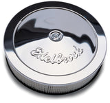 Edelbrock Air Cleaner Pro-Flo Series Round Steel Top Paper Element 14In Dia X 3 313In Chrome 1207