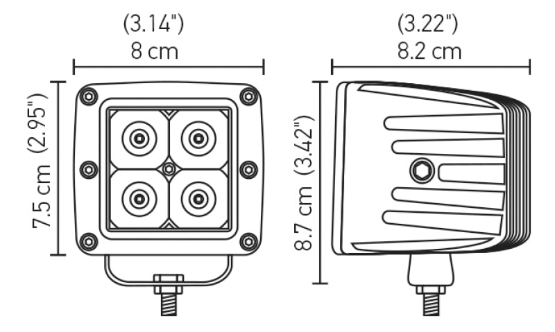 Hella HVF Cube 4 LED Off Road Kit LA357204831