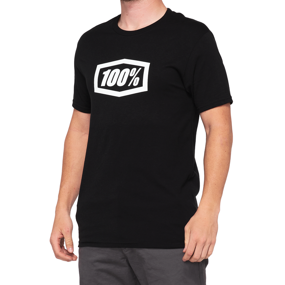 100% 100% Icon T-Shirt - Black - Large 20000-00022