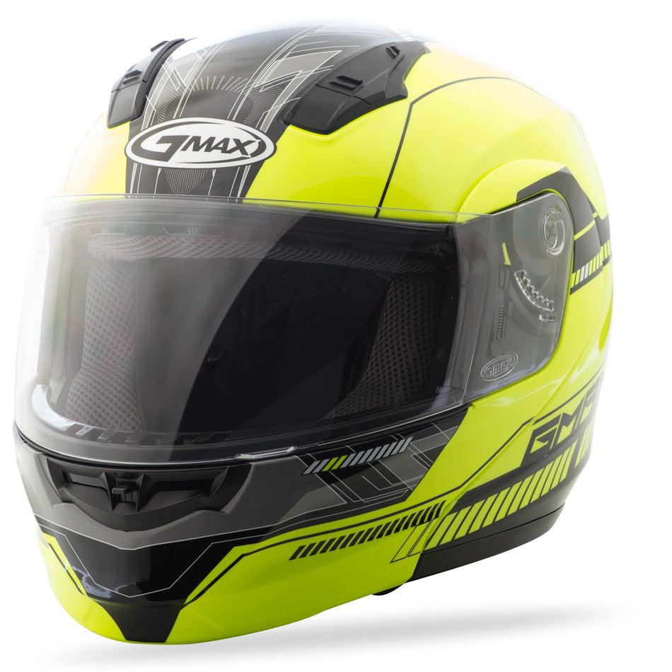 GMAX Md-04 Modular Helmet Hi-Vis/Black 3x G1041689 TC-24